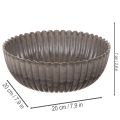 Round, grooved bowl, decorative container for floral arrangements, 20cm, 2 pieces | Floristik24.ie