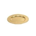 Plastic plate gold Ø17cm 10pcs | Floristik24.ie