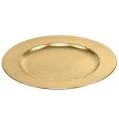 Plastic plate Ø33cm gold with gold leaf effect | Floristik24.ie