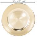 Floristik24 Small round glossy decorative plates, 17cm, 6 pieces
