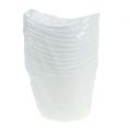 Floristik24 Plastic pots with handles 12pcs. 14cmx12cm white