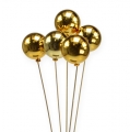 Floristik24 Christmas ball on a stick Ø6cm gold 12pcs