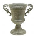 Floristik24 Antique Cup Gray Ø16.8cm H24.8cm