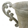 Floristik24 Antique Cup Gray Ø16.8cm H24.8cm