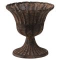 Floristik24 Cup vase decorative cup metal brown antique Ø14cm H12cm