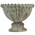 Floristik24 Cup vase metal decorative cup brown white Ø15cm H12.5cm