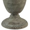 Floristik24 Cup vase metal grey/brown antique Ø20.5cm H25cm