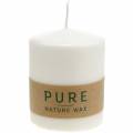 Floristik24 PURE Nature pillar candle, sustainable natural candle made from stearin and rapeseed wax 90/70mm