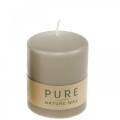 Floristik24 Pure pillar candle brown 90/70 candle sustainable stearin and natural rapeseed wax