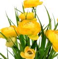 Floristik24 Ranunculus bouquet with grass 35cm yellow