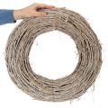 Decorative wreath, rattan branches, white washed, for creative design, 50cm | Floristik24.ie