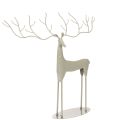Floristik24 Decorative deer sculpture with large antlers, modern metal look, 48cm