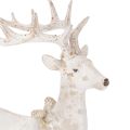 Decorative figurine of a sitting deer with antlers, 30cm | Floristik24.ie