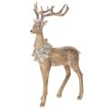 Floristik24 Decorative figurine of a standing deer with antlers and pine cones, 41cm