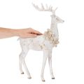 Decorative figurine of a deer with pine cone decoration for winter decoration, 49cm | Floristik24.ie
