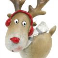 Floristik24 Deco figure reindeer Christmas with scarf 7×4.5×12cm 4pcs