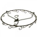 Decorative ring for hanging Ring with hook rust look Ø30.5cm | Floristik24.ie