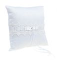 Floristik24 Ring pillow 20cm x 20cm white