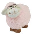 Floristik24 Pink sheep with glasses and fur ceramic 10.5×5.5×9cm 3pcs