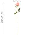 Artificial rose flowers in a bunch, long stem 62cm, 12 pieces | Floristik24.ie