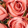 Artificial rose flowers in a bunch, long stem 62cm, 12 pieces | Floristik24.ie