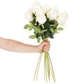 Artificial rose flower, long stem, for vase, 62cm, 12 pieces | Floristik24.ie