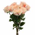 Floristik24 Artificial rose bouquet apricot 8pcs