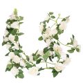 Floristik24 Artificial rose garland with white flowers for decoration, 170cm