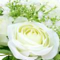 Bouquet of roses with gypsophila white 26cm