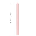 Rustic Candles Taper Candles Solid Color Pink 350/28mm 4 pcs | Floristik24.ie