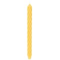 Floristik24 Rustic Twist Candles, Tall Taper Candles, Solid Yellow, 350/28mm, 4 Pieces