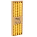 Rustic Twist Candles, Tall Taper Candles, Solid Yellow, 350/28mm, 4 Pieces | Floristik24.ie