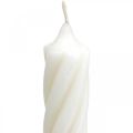 Floristik24 Rustic candles, solid colored white 250/28mm 4pcs