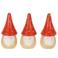 Mini Gnome Figurine Fly Agaric Table Decoration 10cm 6pcs | Floristik24.ie