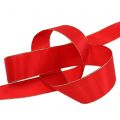 Floristik24 Satin ribbon red with gold edge 15mm 40m
