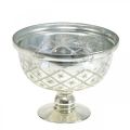 Floristik24 Glass bowl with foot shabby chic glass decoration champagne Ø17cm H13cm