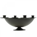 Floristik24 Decorative bowl candle holder rod candle holder metal brown Ø34cm