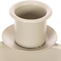 Candle holder with 4 holders, modern Advent wreath, beige, 15cm | Floristik24.ie