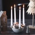 Candle holder with 4 holders, modern Advent wreath, beige, 15cm | Floristik24.ie