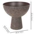 Round planter on a stand, modern plant pot, 25cm | Floristik24.ie