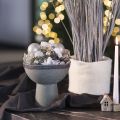 Modern round planter on a high base, 18cm | Floristik24.ie