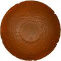 Decorative metal bowl, decorative bowl with a rustic look, Ø30cm H8.5cm | Floristik24.ie