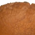 Round metal bowl with rust-effect textured surface, 20cm | Floristik24.ie