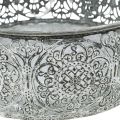 Decorative bowl metal gray white pattern Ø16/19.5/23.5cm set of 3