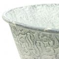 Floristik24 Zinc bowl with decor crème washed Ø29cm H17cm