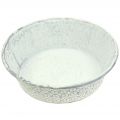 Floristik24 Zinc bowl with decor cream washed Ø35.5cm H9cm