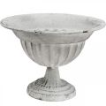 Cup bowl white decoration cup metal goblet Ø16cm H11.5cm