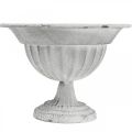Cup bowl white decoration cup metal goblet Ø16cm H11.5cm