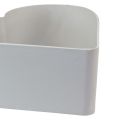 Floristik24 Bowl heart plastic decorative bowl white gray 24/21cm set of 2