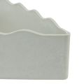 Floristik24 Bowl plastic heart plant bowl white gray 21×14.5×5.5cm